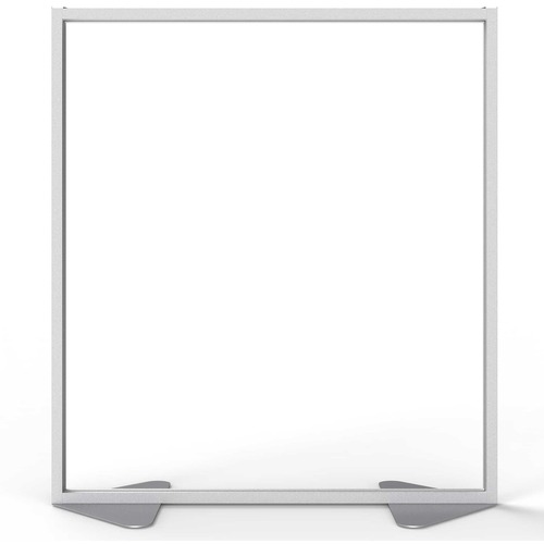 Partition, Aluminum Frame, Porcelain, 48" x 54", Clear