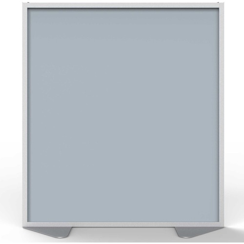 Partition, Aluminum Frame, Vinyl, 48" x 54", Silver