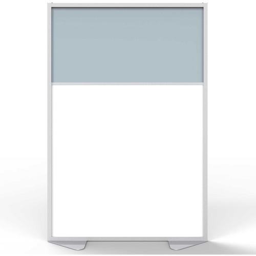 Partition, Aluminum Frame, Porcelain/Vinyl, 48" x 72", Silver