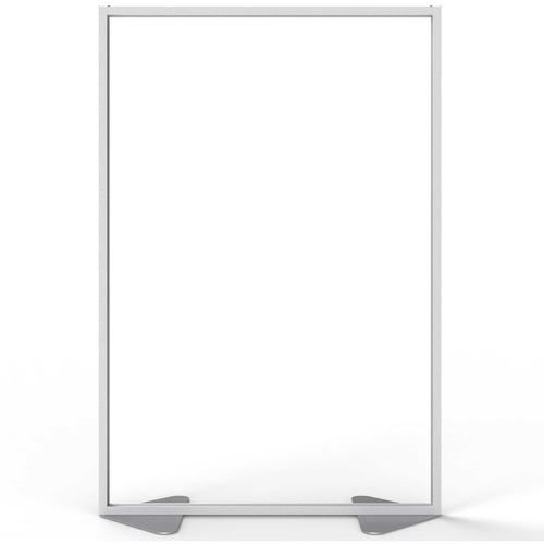 Partition, Aluminum Frame, Porcelain, 48" x 72", Clear