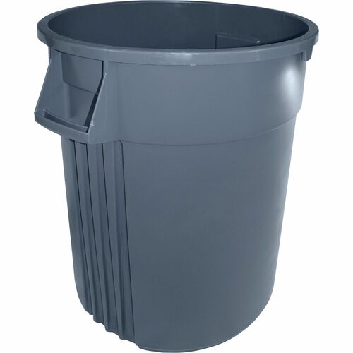 Container, 55-Gallon, 26-3/4" W x 26-3/4" L x 33" H, Gray