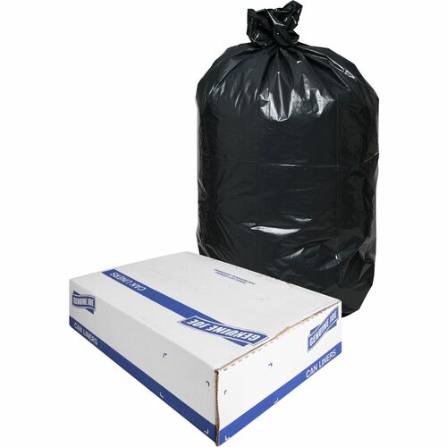 Trash Bags, Heavy-Duty, 1.5 Mil, 30 Gallon, Black 100/CT