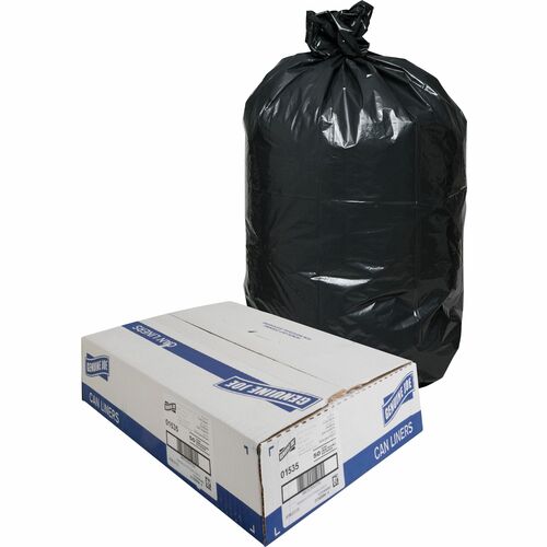 Trash Bags, Heavy-Duty, 1.5 Mil, 55-60 Gallon, Black 50/CT
