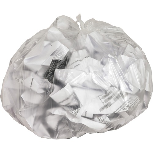 Can Liners, High Density, 7-10 Gallon, 24" x 24", Clear, 50 Bags 20/CT