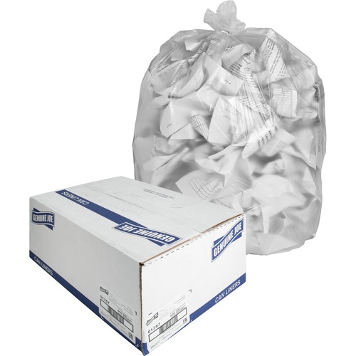 Can Liners, High Density, 31-33 Gallon, 33" x 40", Clear, 50 Bags 20/CT