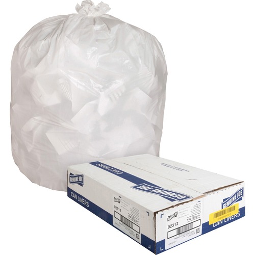 Trash Bags, Heavy-Duty, 0.85 Mil, 13 Gallon, 24" x 31", White 150/CT