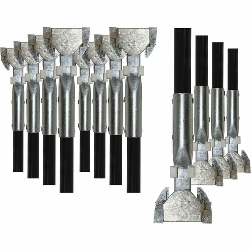 Dust Mop Handle Only, Steel/Vinyl, 1" x 60", Black/CE 12/CT