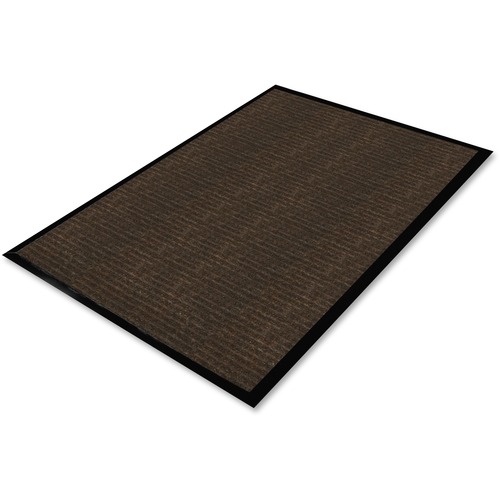Dual Rib Indoor Mat, For Hard Surface, 4'x6', Chocolate