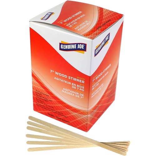 Stirrer, Wooden, 7" L, Woodgrain 1000/BX