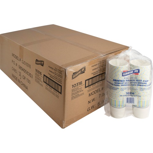 Paper Cups, Hot, 8 oz, MI 1000/CT