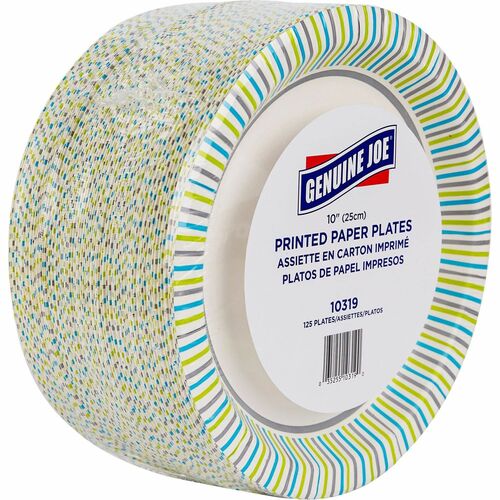 Paper Plates, Soak-Proof, 10" Round, MI 125/PK