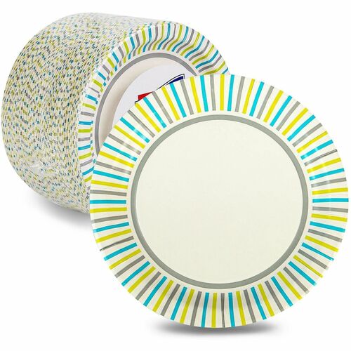 Paper Plates, Soak-Proof, 7" Round, Mi 500/CT