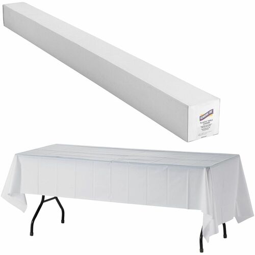 Table Cover Roll, Plastic, 40" x 300', White