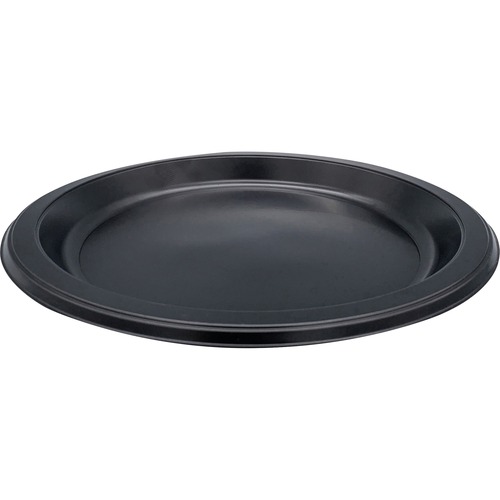 Plates, Rnd, Plastic, 9" Black 125/PK