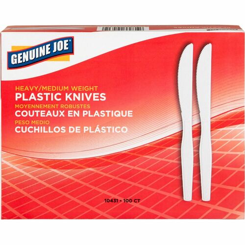 Knife, Heavyweight, Polystyrene, White 100/BX