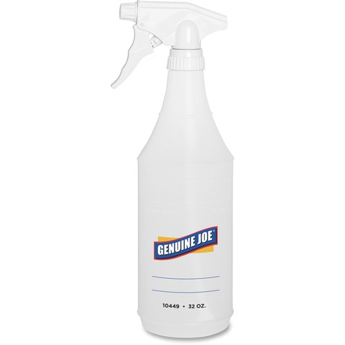 Plastic Spray Bottle, With Trigger, Adjustable, 32 Ounce, Clear 2/PK