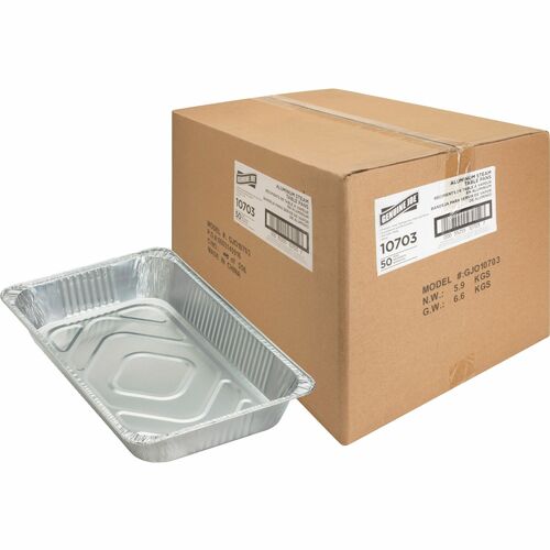 Disposable Aluminum Pan, Full-Size, 280 oz., Cap, SR 50/CT