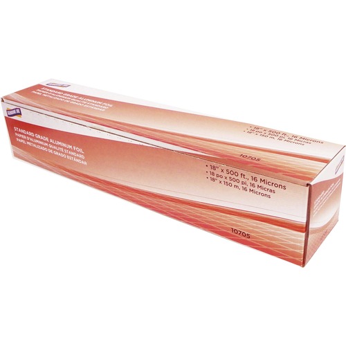 Foil, Aluminum, Standard Grade, 18 Inch Width x 500 Foot Length, Silver