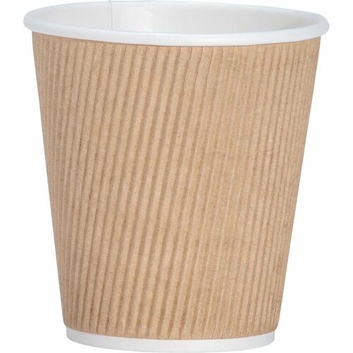 Hot Cups, Rippled, 10 Ounce, Brown, 25 Count 5/BD
