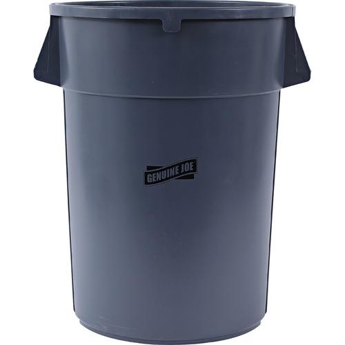 Trash Container, Heavy Duty, 44 Gallon, 31.5"x24"x24", Gray