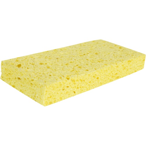 Sponge, Cellulose, Rectangle, 3.7" x 1.6" x 6.08", Yellow 24/CT