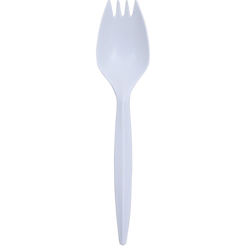 Sporks, Plastic, Medium-Weight, White 1000/CT