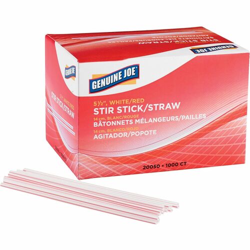 Stirrer, Plastic, White/Red, 5.5 1000/BX