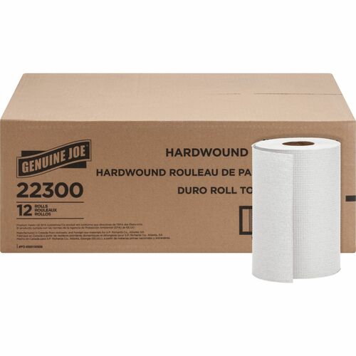 Hardwound Roll Towels, 2" Core, 7-7/8" x 350', Wet Wound 12/CT