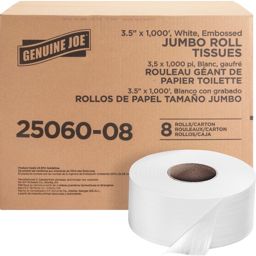 Tissue, Bath, 2 Ply, Jumbo Roll 8/CT