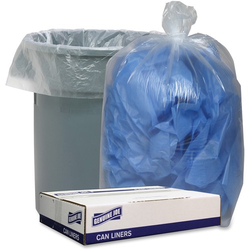 Can Liner, Low-Density, 1.4 Mil, 40-45 Gallon, 40" x 46", Clear 100/CT