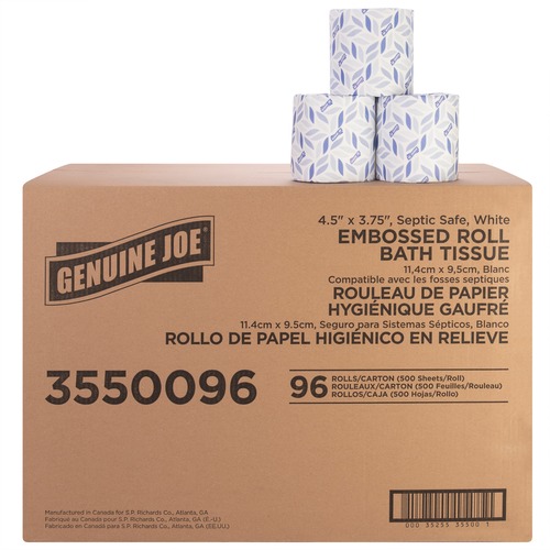 Bathroom Tissue, 2-Ply, 500 Sheets/Roll, 4-1/2" x 3-3/4", White 96/CT