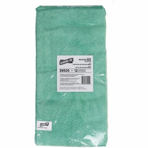 Cloth, Microfiber, General, Green, 12/BG 15/CT