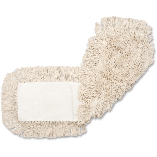 Dust Mop Refill, Cotton, Launderable, 48" x 5", Natural