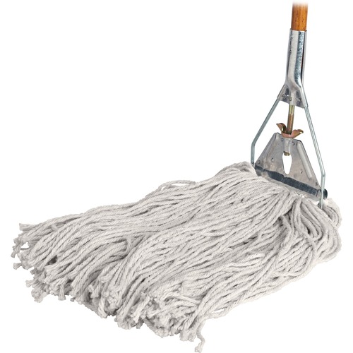 Complete Mop, 4-Ply, 15/16"x60" Wood Handle, 24 oz Head