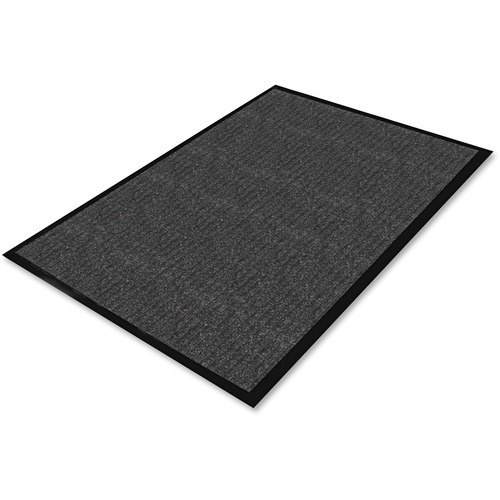 Indoor Mat, Vinyl Backing, 4' x 6', Charcoal
