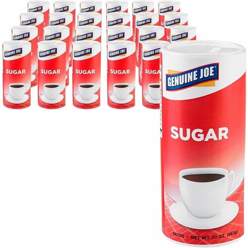 Sugar, Reclosable Lid, 20 Ounce, Canister 24/CT