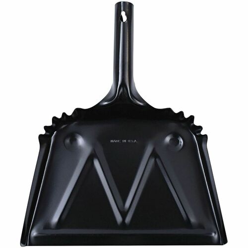 Dustpan, Heavy-Duty Metal, 12", Black