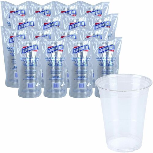 Cup, For Cold Drinks, Plastic, 16oz, Clear, 25 Count 20/CT