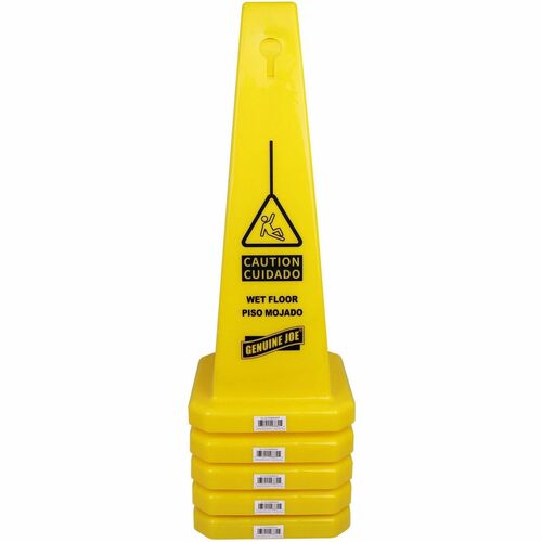 Cone, Safety, 24", 4-Sided, Yellow 5/CT