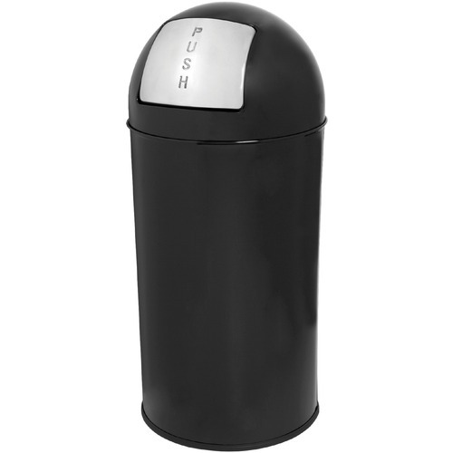 Waste Receptacle, 12 Gal, 14-4/5" Dia x 29-1/5", Black
