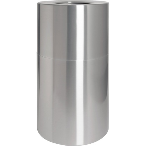 Waste Receptacle, Weather-Resistant, 35 Gal, 18" x 34", Aluminum