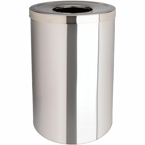 Waste Receptacle, 30 Gal, 20" Dia x 31-1/2" H, Stainless Steel