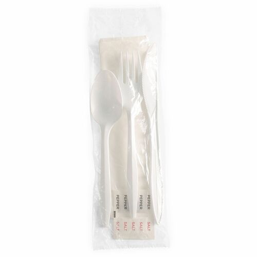 Napkin Set Per Utensil Kit, White 250/CT