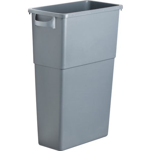 Waste Container, Space-Saving, 23 Gallon, 20" x 11" x 30", Gray