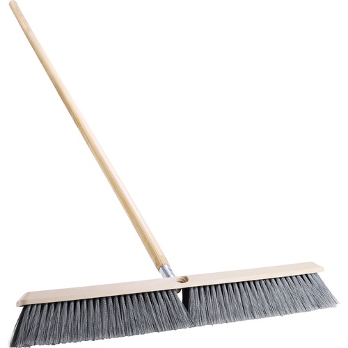 Floor Sweep With Handle, 24" Wide, Heavy-Duty, 1-1/8" x 60" Handle