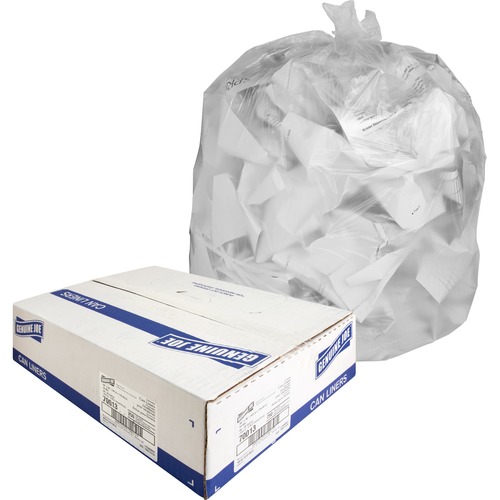Can Liners, 40-45 Gal, 10 Mic/.39 Mil, 40" X 46", Translucent 250/CT