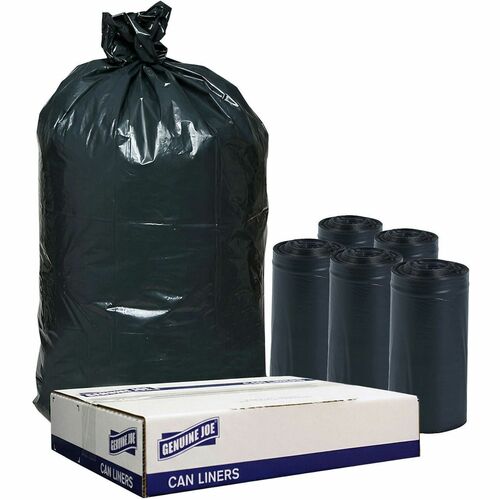 Liners, 20-23 Gal Slim Jim Can, 28-1/2" x 43", Black 150/CT
