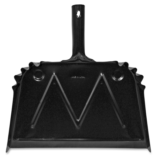 Dust Pan, Metal, 20 Gauge Steel, 15.5" x 16", Black