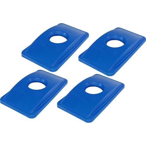 Recycle Bin Lid, w/ Round Hole, 23-Gallon, 20-1/2"x11-3/4"x3", BE 4/CT