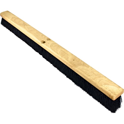 Push Broom, Tampico/Hardwood, 36", Black/Brown